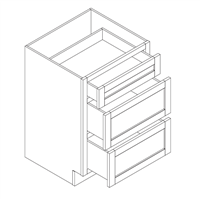 Kingston Gray Shaker Vanity Drawer Base