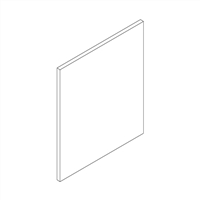 Frameless Bella Slab Floating Vanity Finished End Panel
