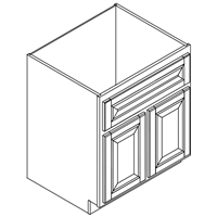 Coffee Square Vanity Sink Base