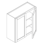 Huntington Hazel Maple Wall 2 Door 36" High