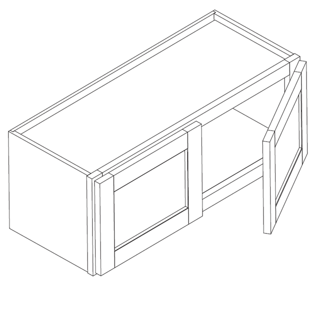 Valleywood Shaker Cream Wall Bridge Cabinet