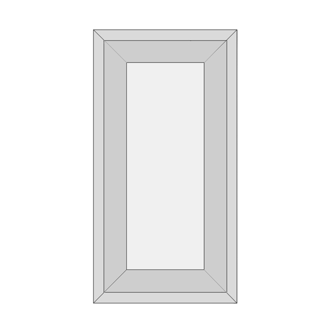 Vienna Gloss Gray Wall Diagonal Corner Cabinet Aluminum Frame Glass Door