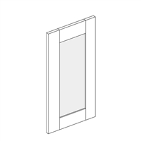 Valleywood Shaker White Wall Diagonal Corner Cabinet Glass Door 30" High