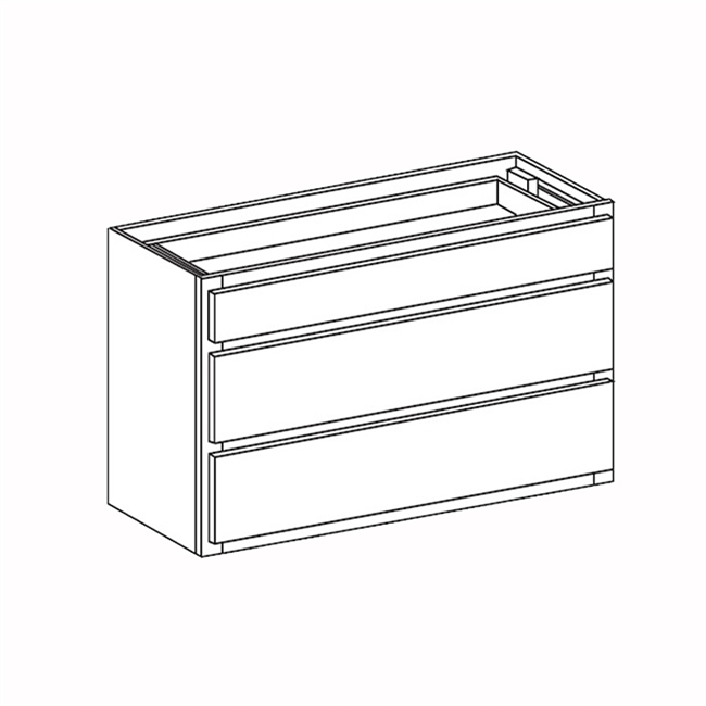 Kingston Gray Shaker Wall Drawer Storage Cabinet