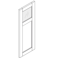 Supreme Gray Shaker Diagonal Wall Upper Glass Decorative Door