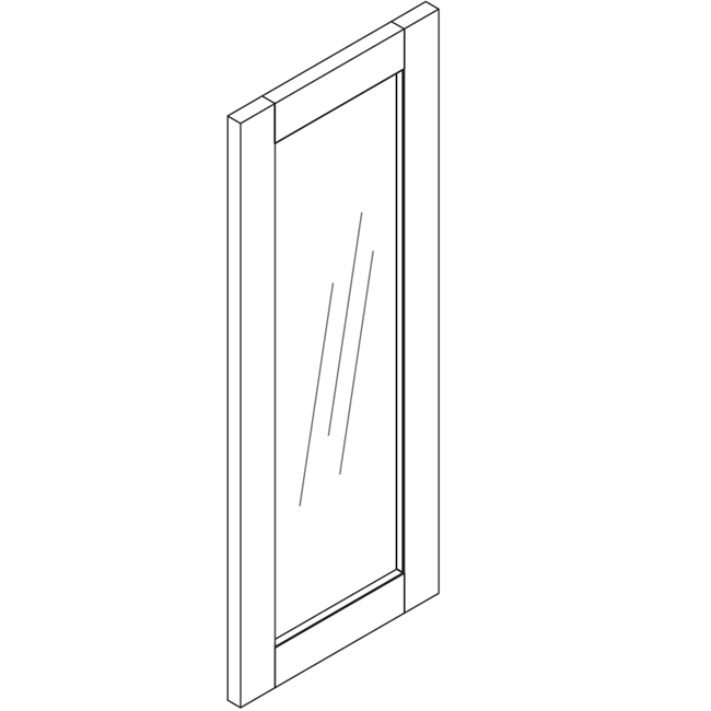 Ash Gray Wall 1 Door Glass Door