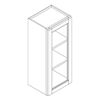 Huntington Hazel Maple Wall Glass Cabinet 1 Door 36" High