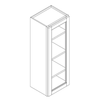 Huntington Hazel Maple Wall Glass Cabinet 1 Door 42" High