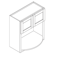 Cypress Green Slim Shaker Wall Microwave Cabinet