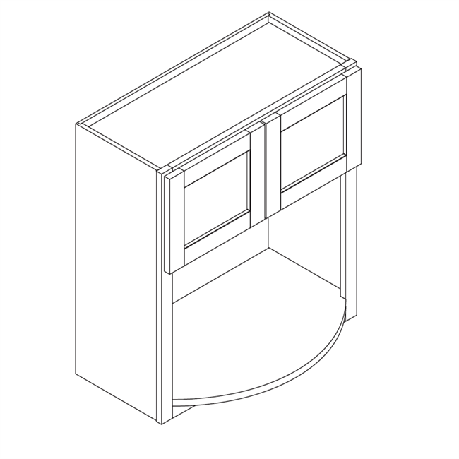 Cypress Green Slim Shaker Wall Microwave Cabinet