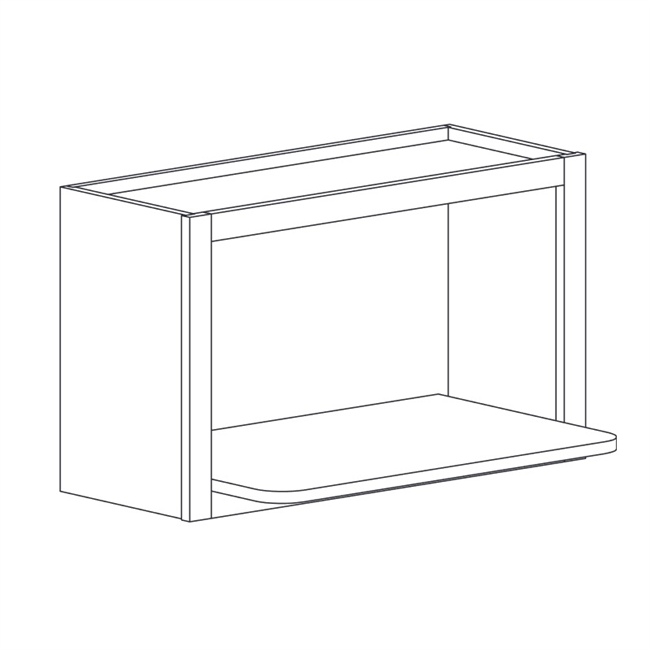 Madison Slim Shaker Oak Wall Microwave Cabinet
