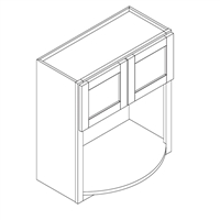 Craftsman Java Maple Wall Microwave Cabinet