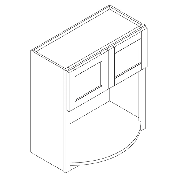 Huntington Pearl Maple Wall Microwave Cabinet