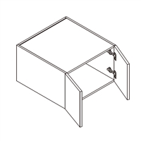 Frameless Lucca Slab Refrigerator Wall Cabinet