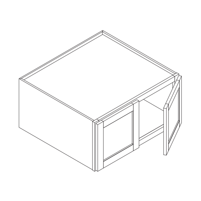 Cypress Green Slim Shaker Wall Refrigerator Cabinet