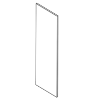 Pacific White Shaker Wall End Panel
