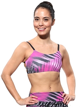 PRAIA BRA PRINTS - Pink Plume - Small