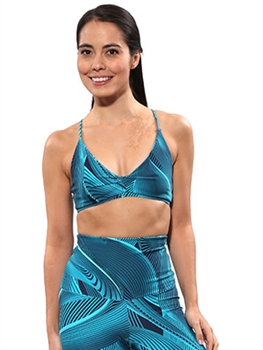 DIAMANTE BRA PRINTS - Green Peacock - Small