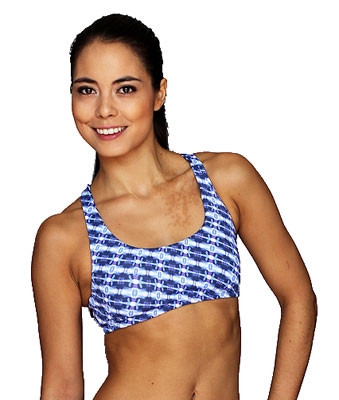 LIBERDADE BRA PRINTS - Blue Crochet - Large