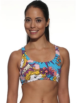 LIBERDADE BRA PRINTS - Blue POW - X-Small