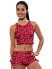 RIBEIRA CROP TOP ARTISTIC DESIGN - Fuscia Maze - Small