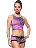 RIBEIRA CROP TOP PRINTS - Pink Plume - Large