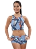 RIBEIRA CROP TOP PRINTS - Coral - Large