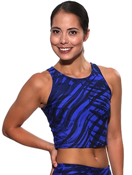 RIBEIRA CROP TOP PRINTS - Midnight Blue - Large