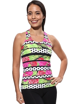 BAHIA TANK PRINTS - Pink Polka Dots - Medium