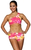 VITORIA SHORT PRINTS - Pink Hibiscus - Large