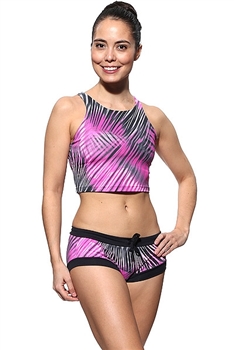 GRACE SHORT PRINTS - Pink Plume - X-Small