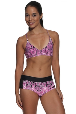 AMARO SHORT PRINTS - Pink Serpent/Mesh - Small