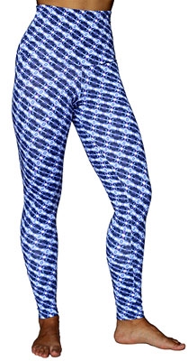 ITAPARICA HIGH-LOW LEGGING PRINTS - Blue Crochet - Large