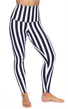 ITAPARICA HIGH-LOW LEGGING PRINTS - Navy Stripe - Small