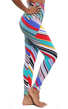 ITAPARICA HIGH-LOW LEGGING PRINTS - Strokes - X-Small