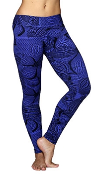 XIQUE XIQUE FULL LENGTH LEGGING PRINTS - Purple Oleander - X-Small