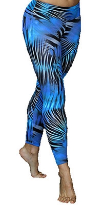 XIQUE XIQUE FULL LENGTH LEGGING PRINTS - Blue Plume - Medium