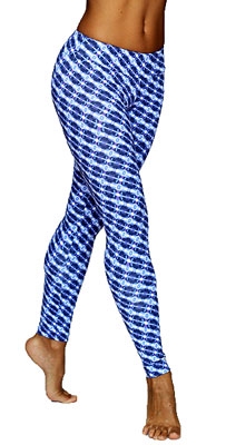 XIQUE XIQUE FULL LENGTH LEGGING PRINTS - Blue Crochet - Large