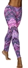 XIQUE XIQUE FULL LENGTH LEGGING PRINTS - Pink Wave - X-Small