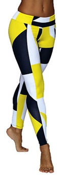 XIQUE XIQUE FULL LENGTH LEGGING PRINTS - Yellow Blocks - Small