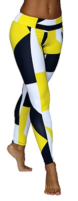 XIQUE XIQUE FULL LENGTH LEGGING PRINTS - Yellow Blocks - Small