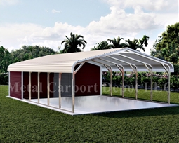 Carport With Storage Regular Style Metal Combo Unit 22' x 36' x 6'