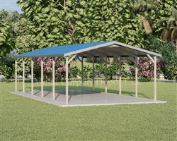 Boxed Eave Style Metal Carport 12' x 26' x 6'