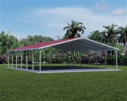 Boxed Eave Style Metal Carport 20' x 31' x 6'