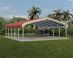 22' x 26' Regular Style Metal Carport