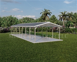 Boxed Eave Style Metal Carport 12' x 41' x6'