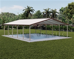 Boxed Eave Style Metal Carport 20' x 21' x 6'