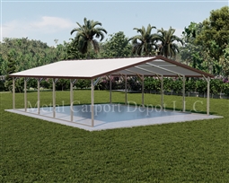 Boxed Eave Style Metal Carport 20' x 21' x 6'