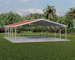 Boxed Eave Style Metal Carport 22' x 26' x 6'