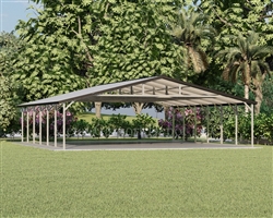 Triple Wide Boxed Eave Style Metal Carport 26' x 31' x 6'